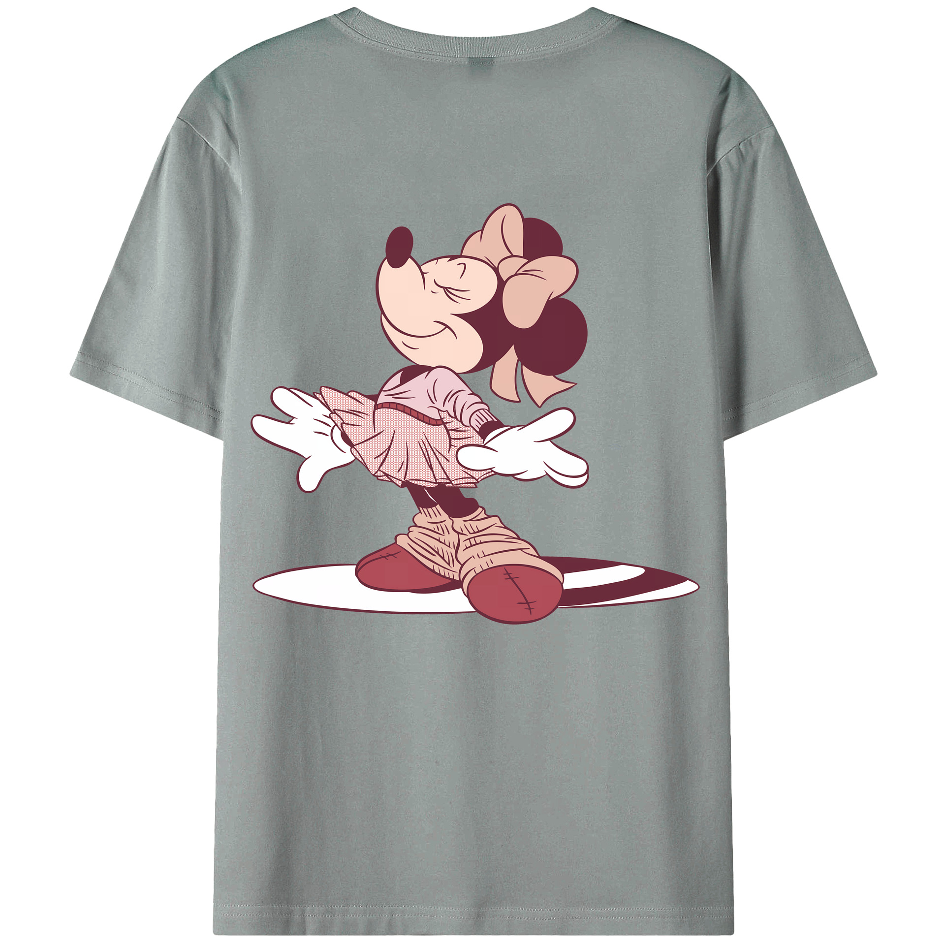 （画像用） ミッキーマウス Mickey Mouse 綿100％ メンズ半袖Tシャツ（バックプリント） 通気性